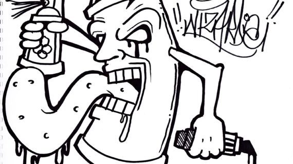 570x320 Drawings Of Graffiti Characters Graffiti Characters Spray Can