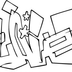234x234 Graffiti Art Coloring Pages