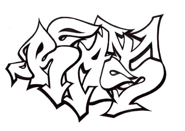 Graffiti Coloring Pages | Free download on ClipArtMag
