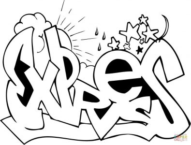 395x300 Coloring Pages Graffiti Color Pages Coloring Of 20 Printable