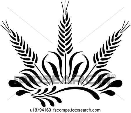 450x389 Clipart Of , Amish, Dutch, Folk Art, Grain, Holland, Netherlands