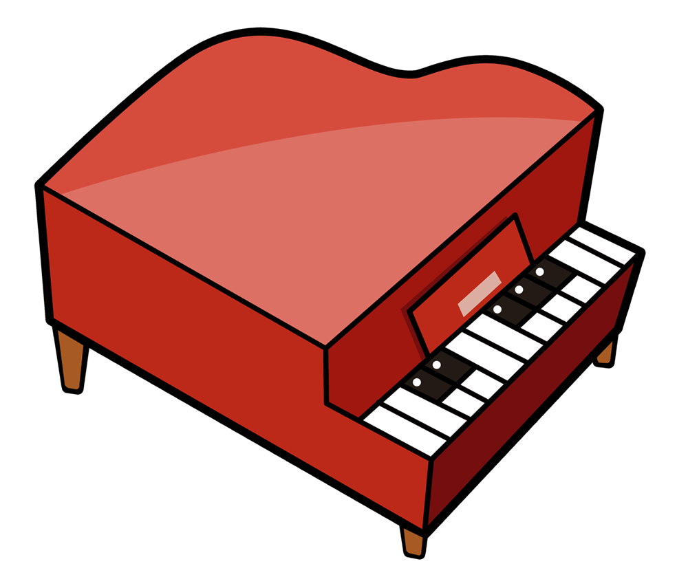 1000x855 Piano Cartoon