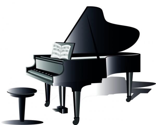 600x482 Piano Clipart 6