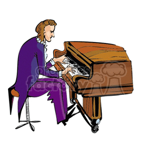 300x300 Royalty Free Pianist 150656 Clip Art Images, Illustrations
