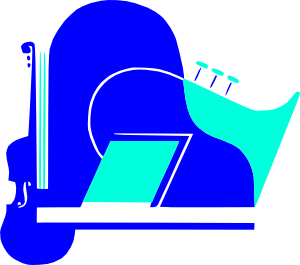 300x265 Violin Piano Saxophone Clip Art Free Vector 4vector