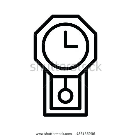 450x470 Grandfather Clock Clip Art Pendulum Clipart Antique Wall Stock