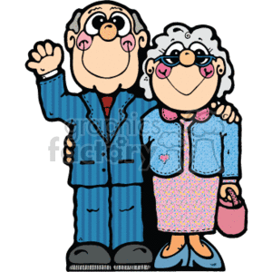 300x300 Royalty Free A Happy Older Couple Her Holding Her Purse And He