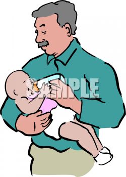250x350 Grandpa Feeding His Grandchild