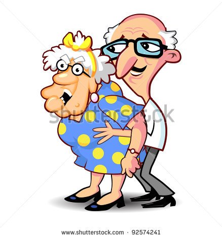 438x470 Grandma And Grandpa Clipart