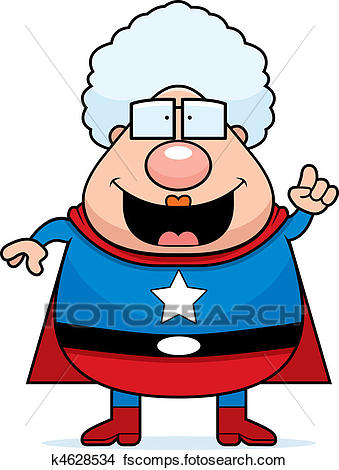 339x470 Clipart Of Superhero Grandma Idea K4628534