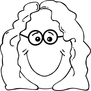 297x298 Lady Face Glasses Clip Art