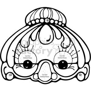 300x300 Royalty Free Grandma Mask 391578 Vector Clip Art Image