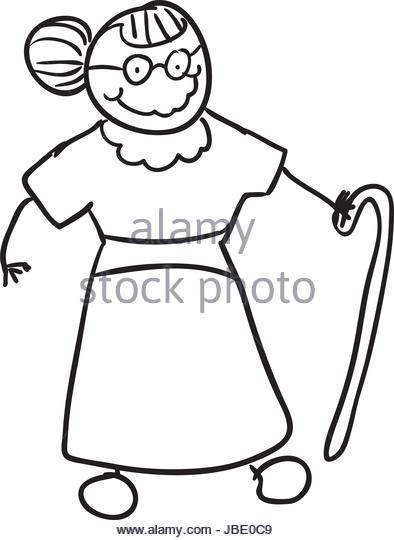 394x540 Grandmother Grandfather Cartoon Illustration Stock Photos
