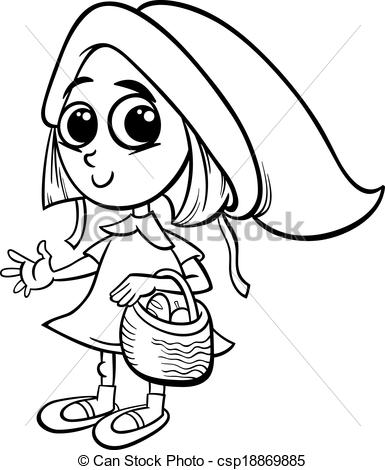 385x470 Red Riding Hood Clip Art Black And White Cliparts