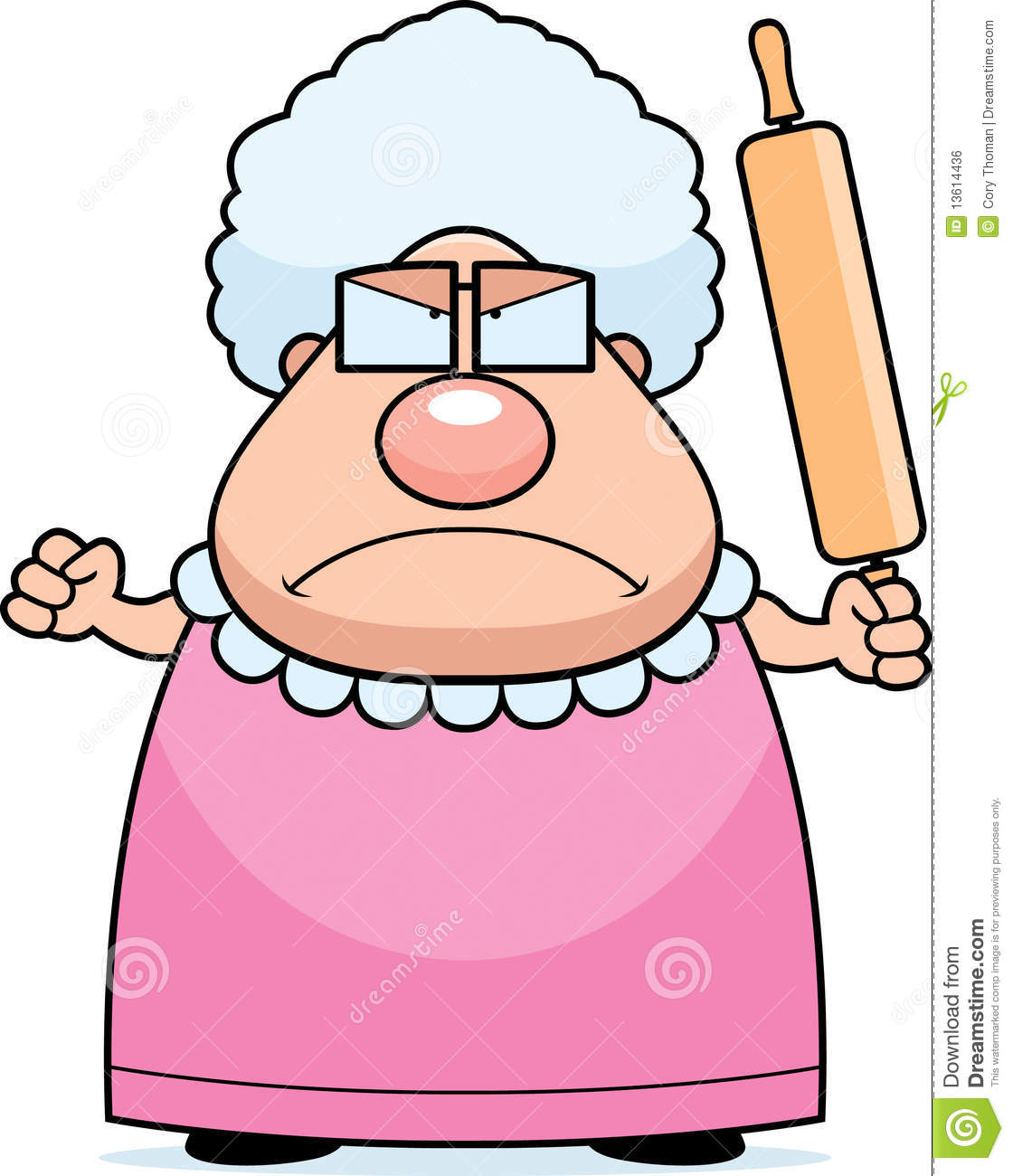 1120x1300 Angry Grandma Cartoon Clipart
