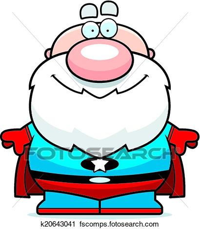 410x470 Clipart Of Cartoon Superhero Grandpa K20643041