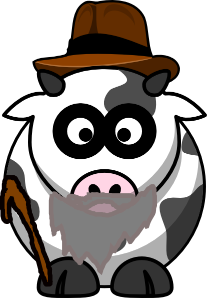 414x595 Grandpa Cow Clip Art