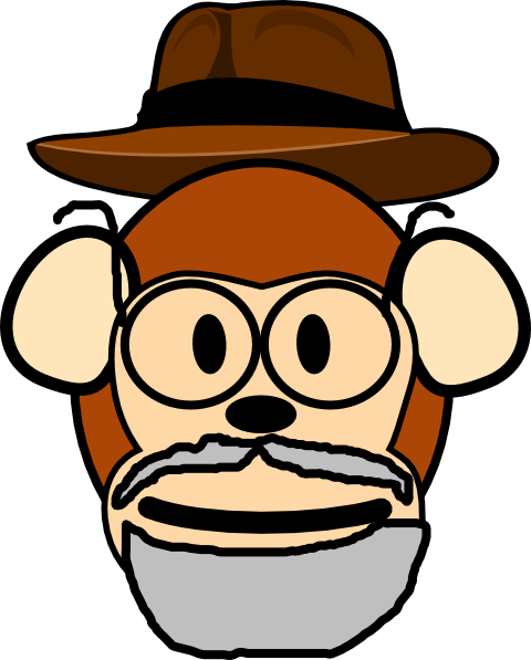480x597 Grandpa Monkey Clip Art