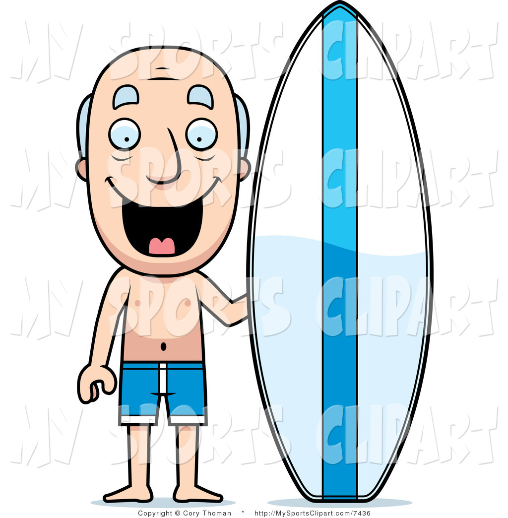 1024x1044 Sports Clip Art Of A Grandpa With A Surf Board By Cory Thoman