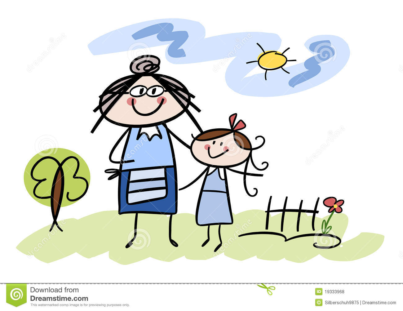 1300x1003 Little Girl Clipart Grandma