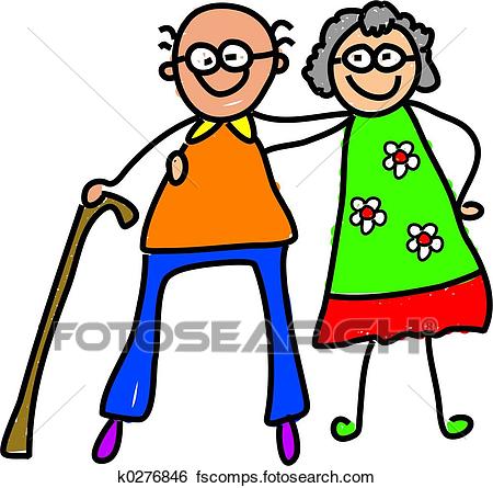 450x445 Stock Illustration Of My Grandparents K0276846