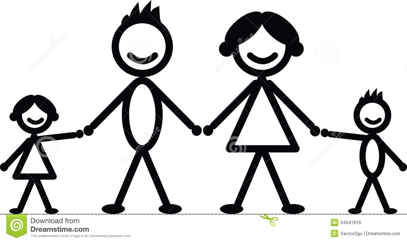 1300x775 Family Picture Clipart Black And White
