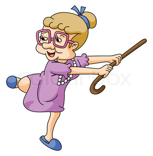 314x320 Dancing Granny Clipart