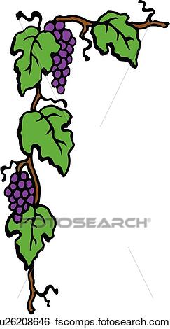 243x470 Clip Art Of Design, Element, Border, Corner, Grape, Grapes, Vine