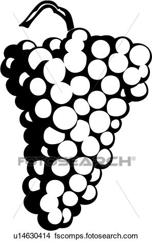 296x470 Clipart Of Grapes U14630414