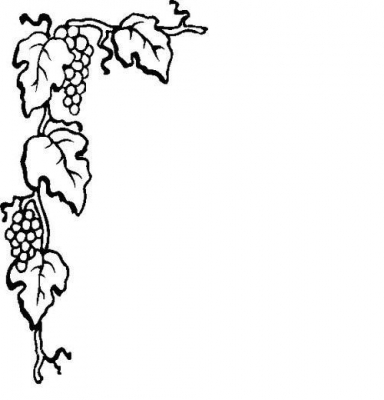 384x400 Grape Leaf Border Clipart