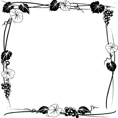 380x380 Grapes Clipart Frame