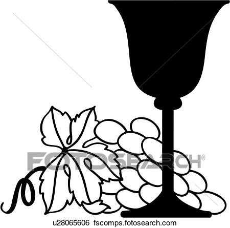 450x445 Clip Art Of , Food, Fruit, Goblet, Grape, Harvest, Vineyard, Wine