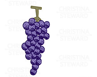 340x270 Watercolor Grapes Clip Art Digital Watercolor Grape Clipart