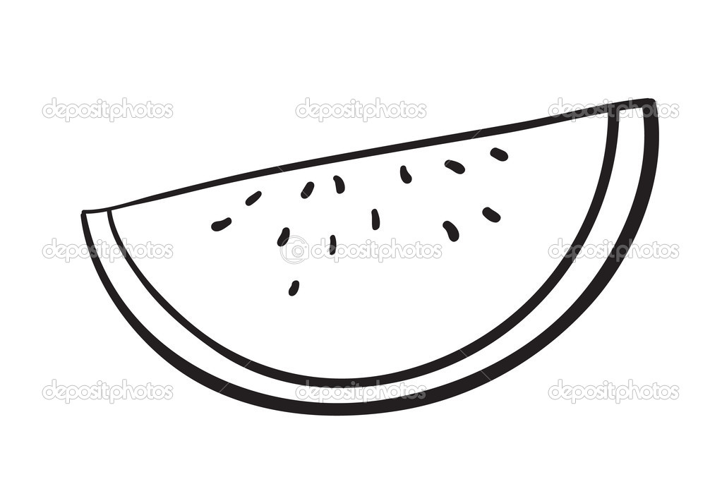 1023x710 Free Watermelon Clipart Black And White Image