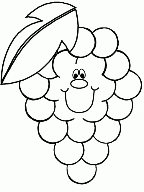 488x650 Cute Grapes Coloring Pages Nice Coloring Pages For Kids
