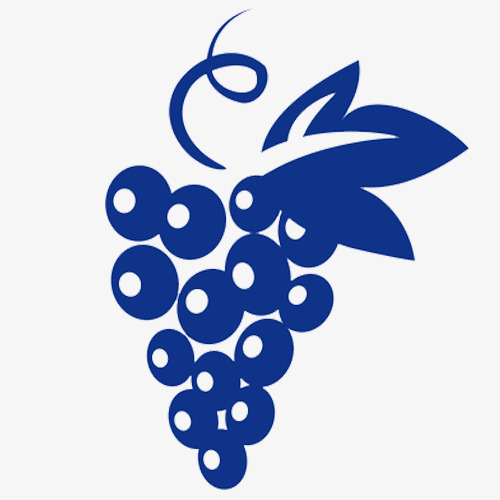 500x500 Cartoon Grapes, Decoration Drawing, Blue Grape, Cartoon Fun Png