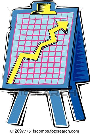 317x470 Clipart Of Business Graph U12897775