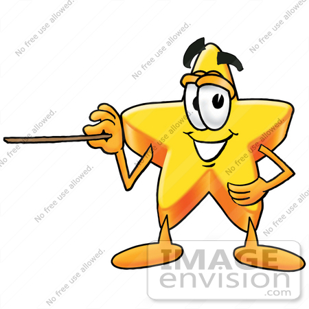 450x450 Cliprt Graphic Of Yellow Star Cartoon Character Holding