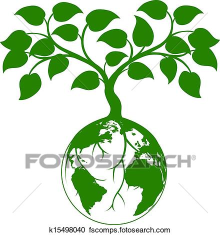 440x470 Clipart Of Earth Tree Graphic K15498040