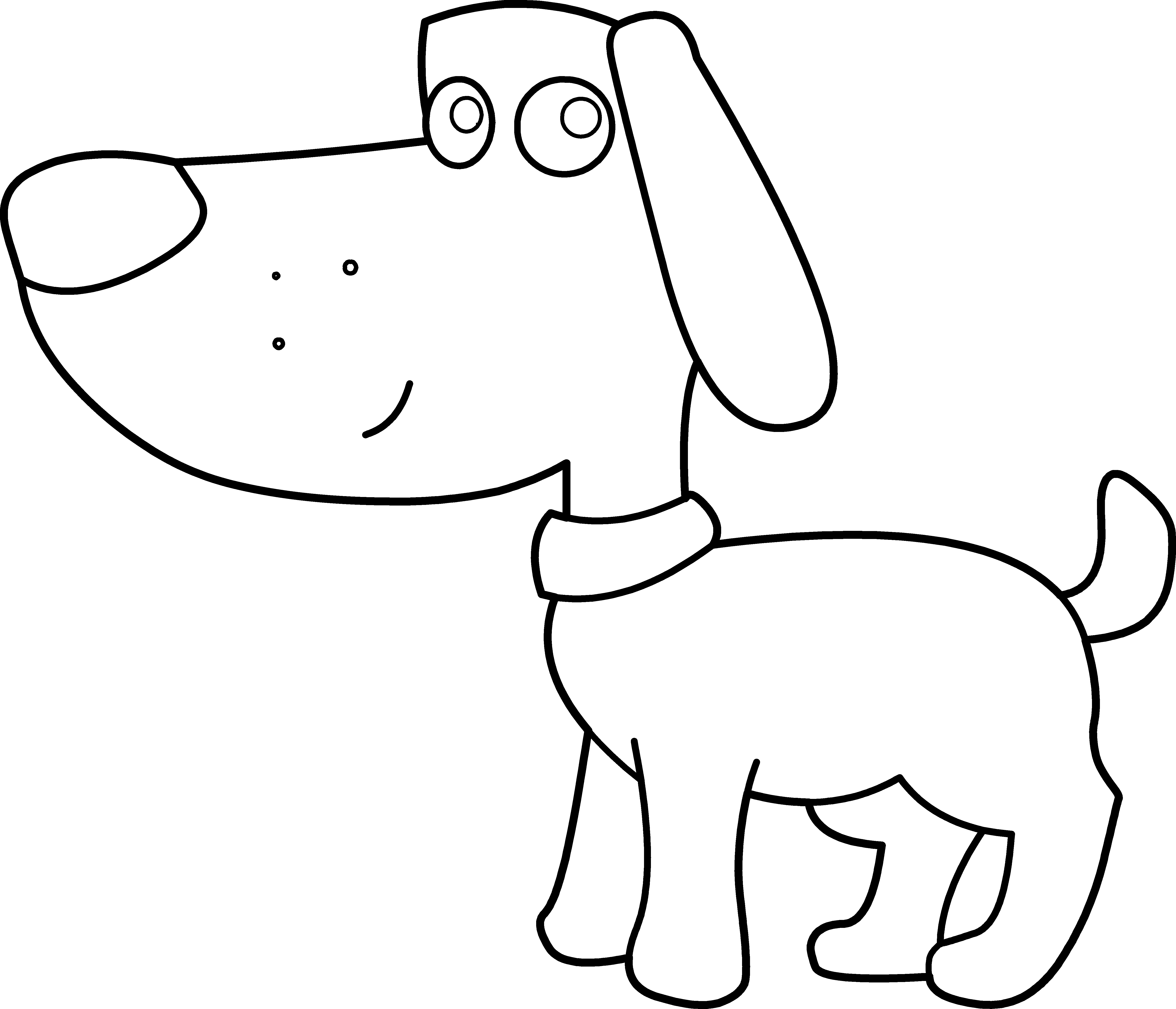 5626x4826 Cute Doggie Coloring Page