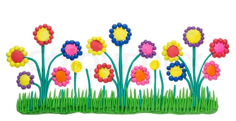 800x409 A Fragment Of Meadows With Grass And Flowers Made U200bu200bfrom Clay