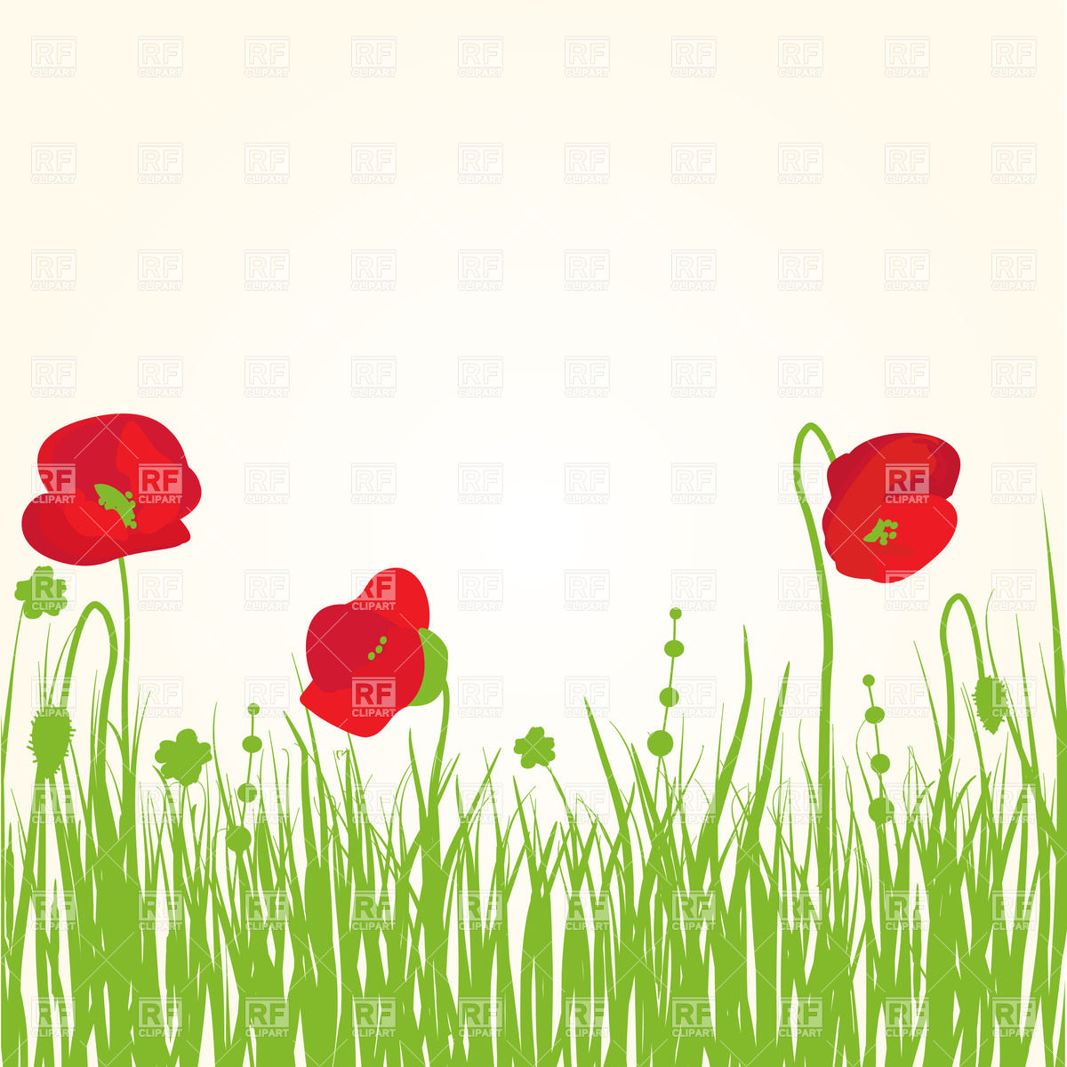 1200x1200 Poppy Clipart Grass Flower