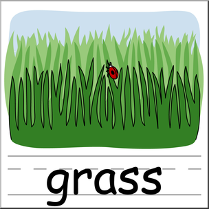 304x304 Clip Art Basic Words Grass Color Labeled I Abcteach