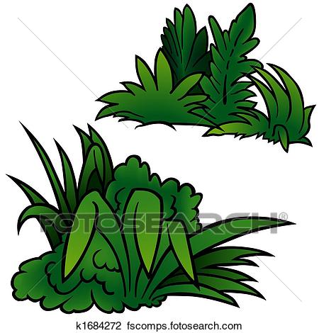 450x470 Clip Art Of Grass Set K1684272