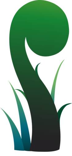 233x500 Clip Art Of Round Shaped Grass Growth Public Domain Vectors