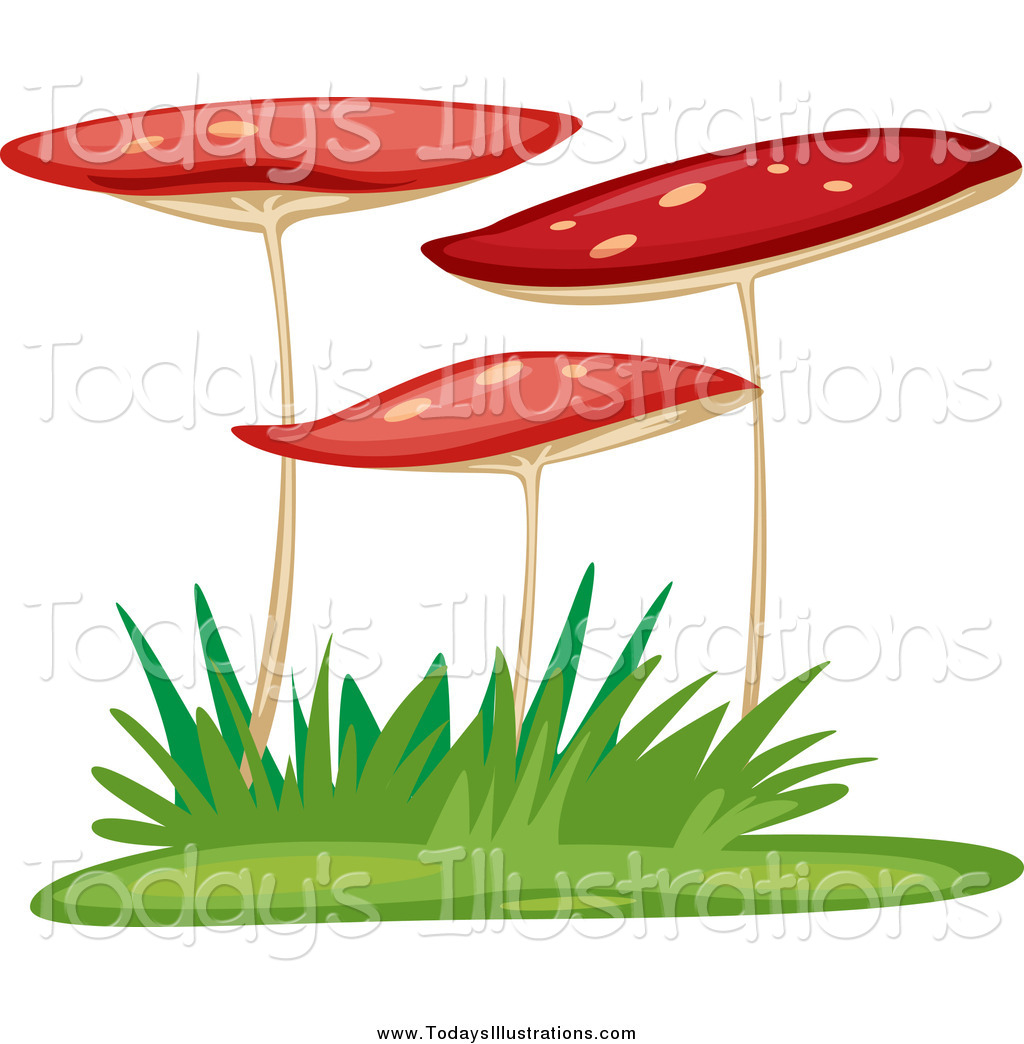 1024x1044 Clipart Of Fly Agaric Mushrooms And Grass By Graphics Rf