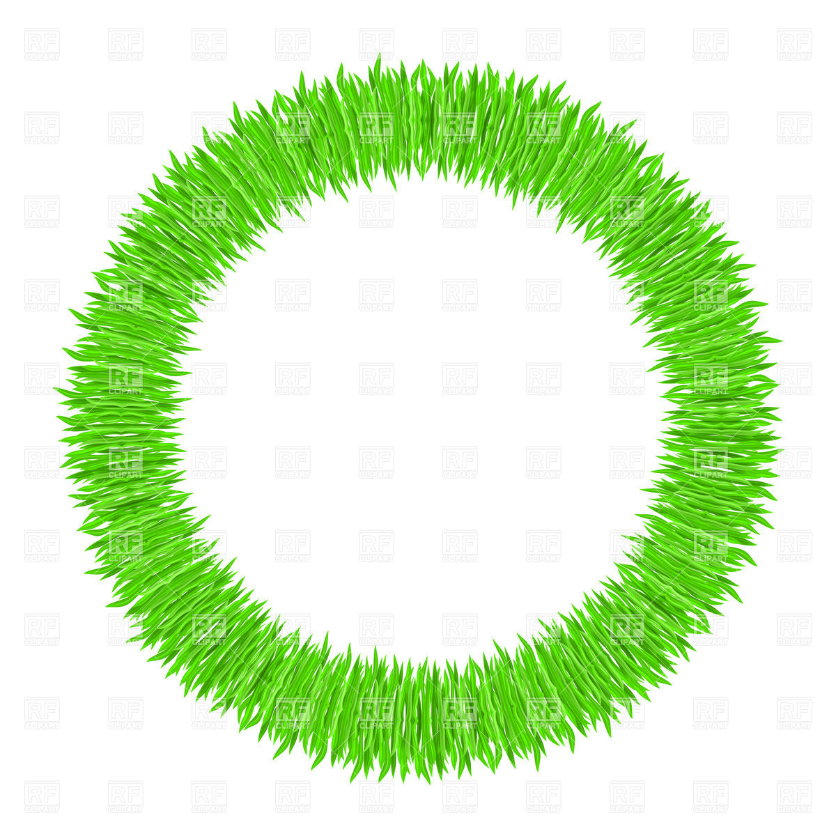 1200x1200 Green Ring Of Grass Royalty Free Vector Clip Art Image