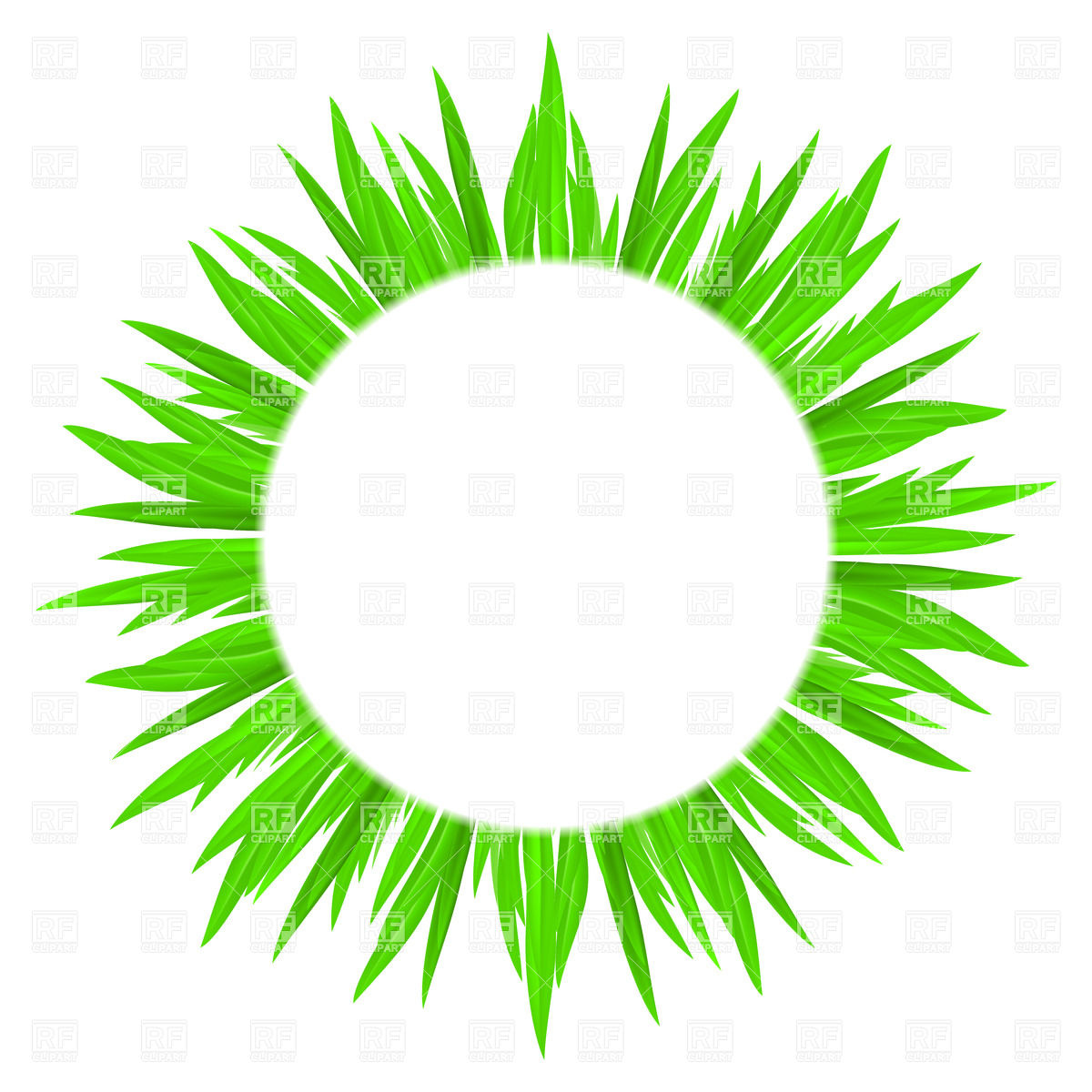 1200x1200 Set Of Diggerent Green Grass Frames Royalty Free Vector Clip Art