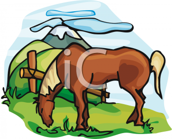 350x283 Field Clipart Horse
