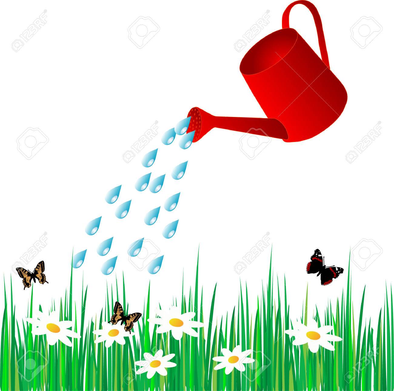 1300x1291 Watering Can Water The Grass Royalty Free Cliparts, Vectors,